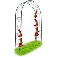 Los mejores  - Relaxdays 10018869 - Arco de Metal- Enrejado- 233 x 153 x 39 cm- Color Verde Oscuro